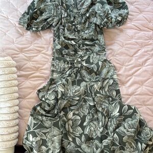 Floral Green Dress